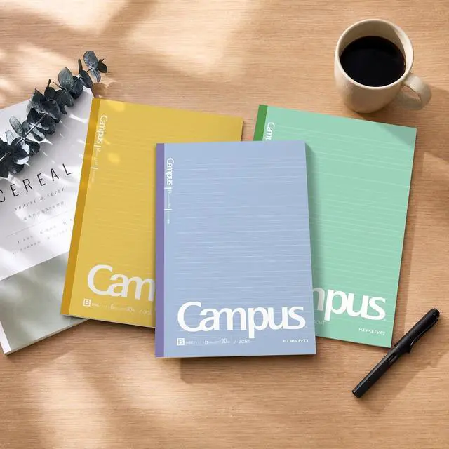 Alt view image 2 of 7 - Campus Notebook, Dot B 6mm Ruled, Semi-B5, 30 Sheets, 35 Lines, Pack of 5, 5 Colors (NO-3CBTNX5)
