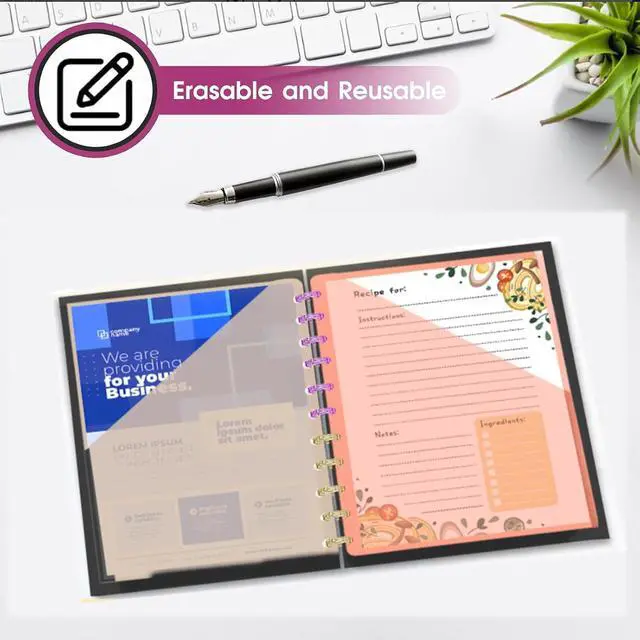 Alt view image 3 of 6 - Discbound Pocket Dividers Letter Size Plastic TUL Notebook Dividers | pastel Color , Fit 8.5 "X 11" Paper ,Disc Binder Dividers for Office Home School (8)