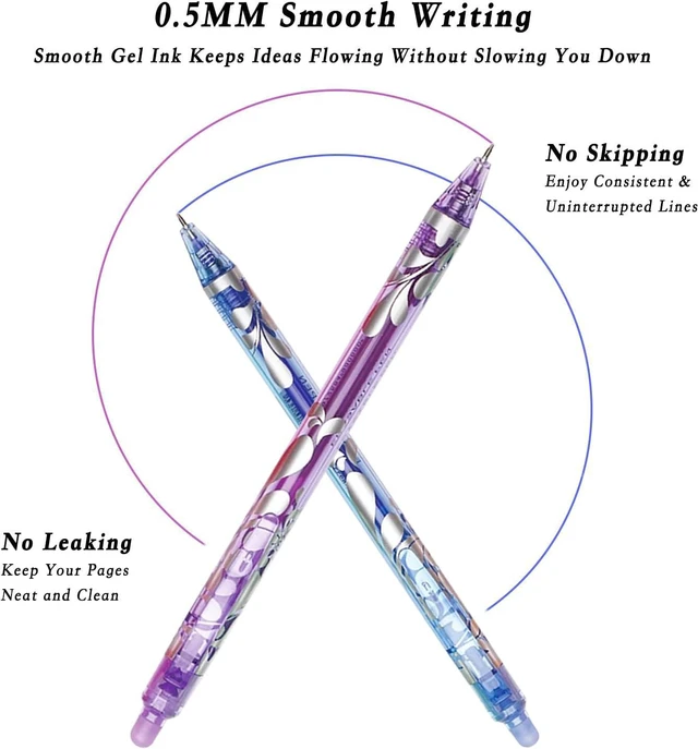 Alt view image 4 of 7 - 6Pcs Erasable Gel Pens Colored, 0.5mm Retractable Quick Dry Fine Point Pens, Smooth Writing Multicolor Pens for Office