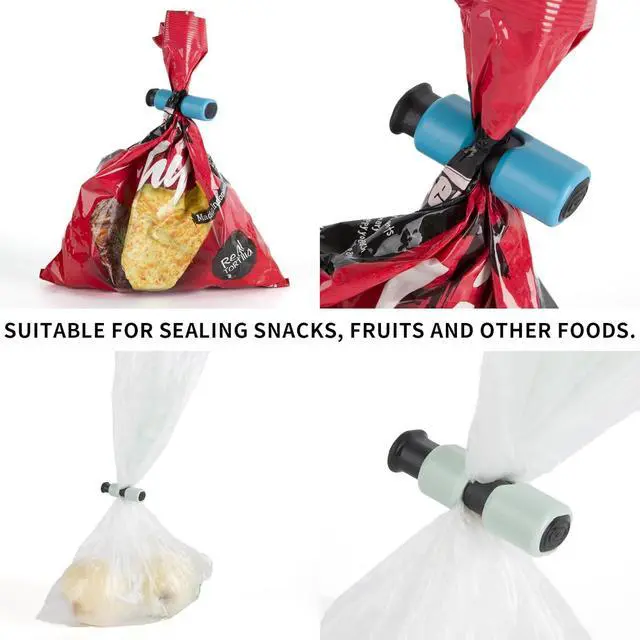 Alt view image 3 of 6 - Squeeze and Lock Bread Bag Clips Chip Clips (10pcs Colored)