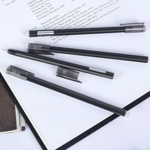 Alt view image 5 of 5 - Erasable-Gel-Pens Black, 30 Pack Fine Point 0.5 mm, Mistakes Dispear Smudge Free Perfect for School, Office, and Home Use