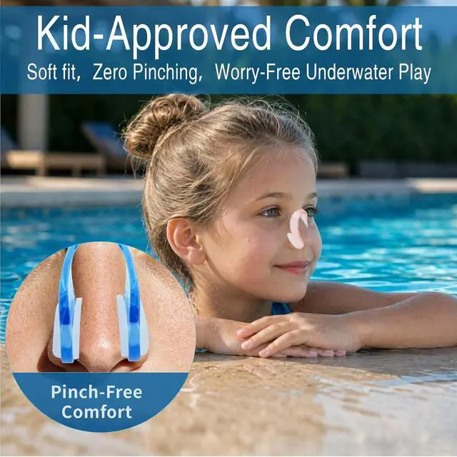 Alt view image 5 of 7 - 12 Pcs Swimming Nose Clips, Nose Plugs for Swimming Waterproof Soft Silicone, Non-Slip Snug Fit for Kids 7+ & Adults, Bright Colors for Pool Surfing Beginner
