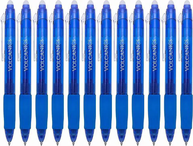 Main image of Retractable Clicker Erasable Gel Pens, Blue Ink, 0.7mm, 12 Pack | Gel Ink Pens Erasable With Built-In Eraser, Smooth Writing For School, Office, Journaling, Note Taking And Daily Use