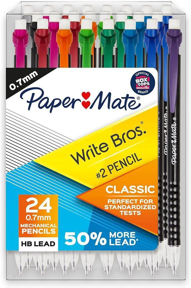 Main image of Mechanical Pencils, Write Bros. Classic Number 2 Pencil, 0.7mm, 24 Count - Classroom Supplies, Back to School, Great for Standardized Tests