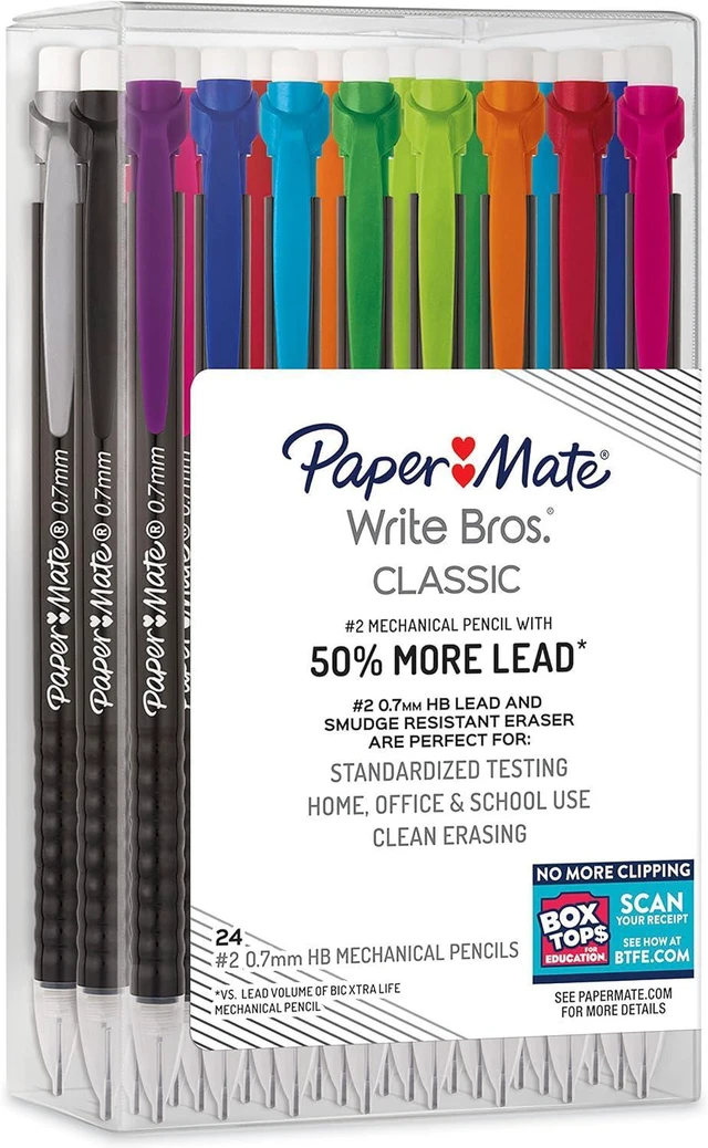 Alt view image 6 of 6 - Mechanical Pencils, Write Bros. Classic Number 2 Pencil, 0.7mm, 24 Count - Classroom Supplies, Back to School, Great for Standardized Tests