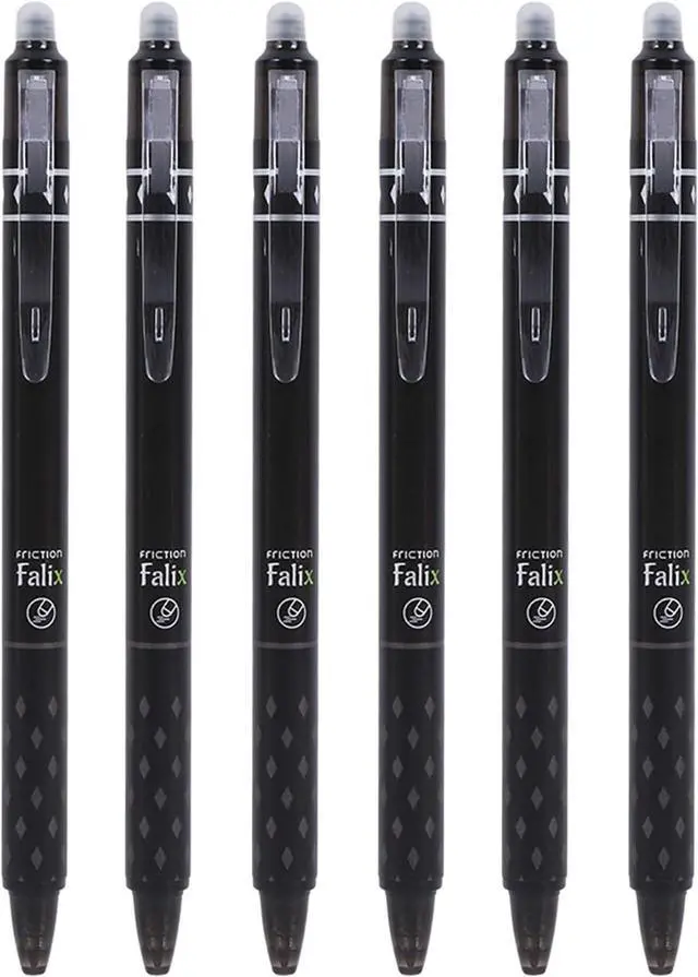 Main image of 6 Pcs Erasable Gel Ink Pens Retractable Pens 0.5mm Fine Point Black Ink Smooth Writing Erasable Pen for Women Men Girls Boys Office School Supplies (6Pcs Black Ink)
