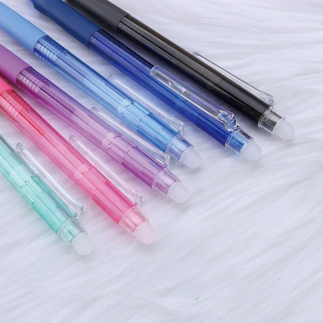 Alt view image 5 of 6 - 6 Pcs Erasable Colored Pens Erasable Retractable Colored Pens Colored Gel Pens 0.5mm Point Pen Cute Erasable Pens Office School Pens Women Girls Men Boys Pens (6Pcs Colored)