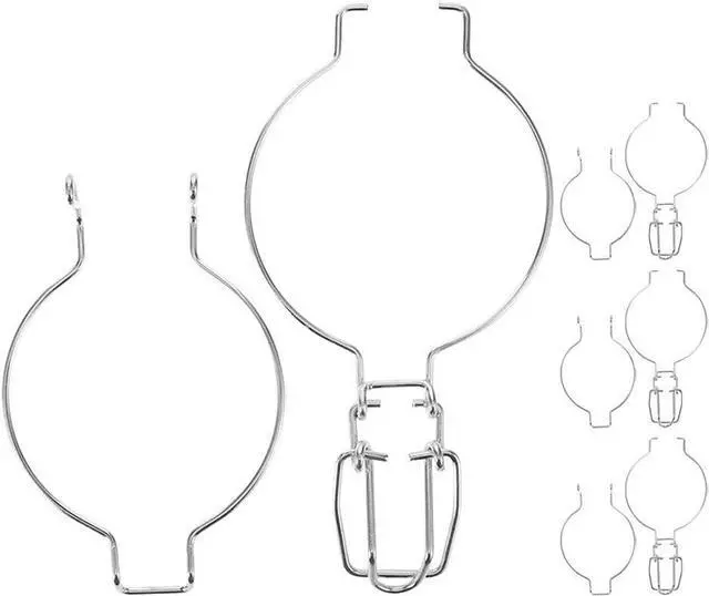 Main image of 4pcs Wide Mouth Mason Jar Sealed Buckle Tight Containers Stainless Steel Wire Hangers Glass Canning Jar Accessories Wire Clamp for Glass Canisters