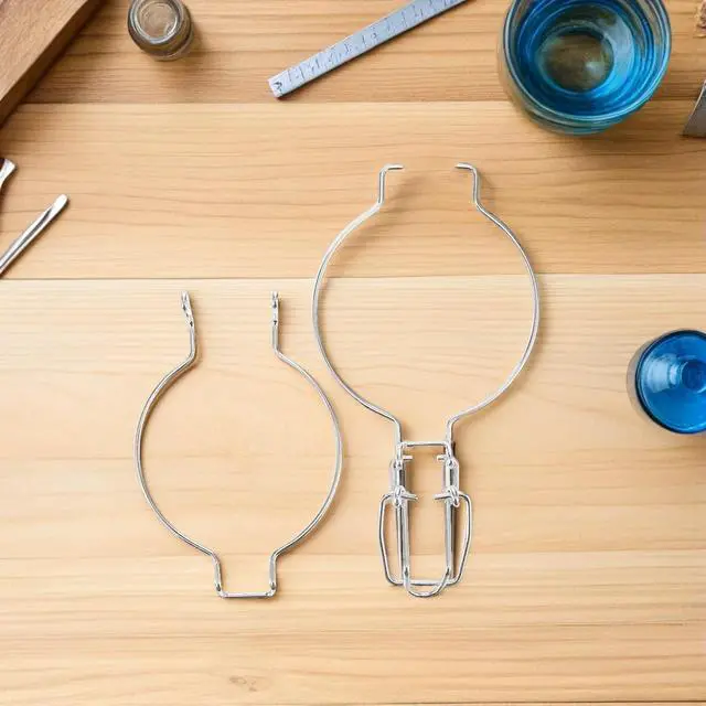 Alt view image 5 of 7 - 4pcs Wide Mouth Mason Jar Sealed Buckle Tight Containers Stainless Steel Wire Hangers Glass Canning Jar Accessories Wire Clamp for Glass Canisters