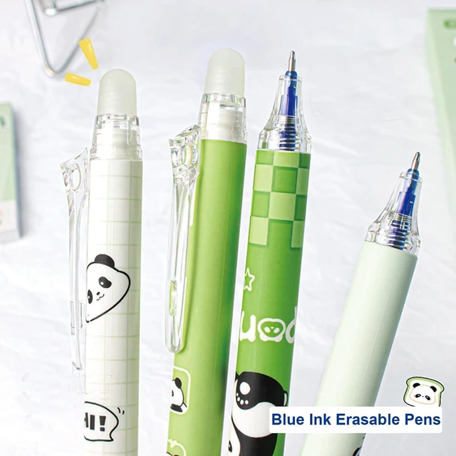 Alt view image 5 of 7 - 6 Pcs Cute Erasable Retractable Pens Erasable Gel Ink Pens Cartoon Panda Pen 0.5mm Blue Ink Pen Cartoon Writing Pen Office School Supplies Women Girls Boys(Blue Ink-Panda)