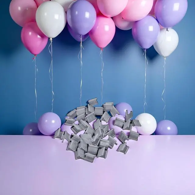 Alt view image 5 of 7 - 100 Pcs Transparent Balloon V-shaped Clip Plastic V-shaped Balloon Clip Wedding Creative Wedding Party Halloween Sealed Decorations - Anti Slip Design, Party Balloons