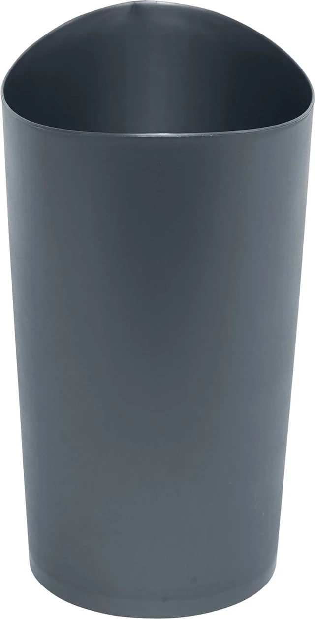 Alt view image 2 of 5 - Spa Works Vanity Wastebasket, Home/Bathroom/Office Use, Small 2.25 Gallon, Plastic, Gunmetal Blue, Home/Kitchen/Garage/Apartment/Office