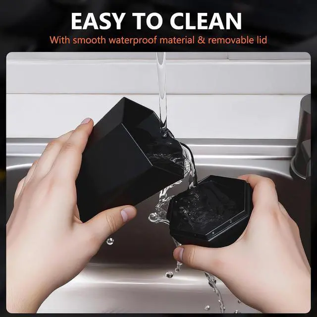 Alt view image 5 of 7 - Car Trash Can with Lid, Leakproof, 30 Trash Bags, Black, 2 Pack | Small Garbage Can for Car, Car Accessories for Interior, Multipurpose Organizers and Storage Solutions for Home, Office