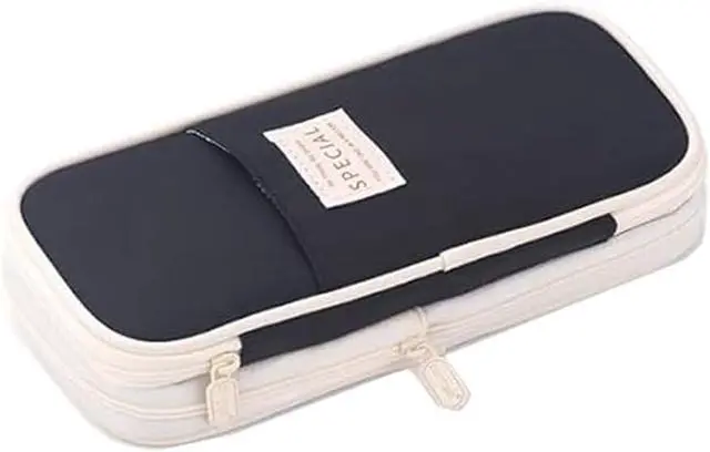 Main image of Large Storage Pencil Case Pen Bag with Zipper Big Capacity Pouch Organizer for Office Travel Holder Box