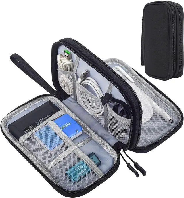 Alt view image 2 of 7 - Electronics Accessories Organizer Pouch Bag, Travel Universal Organizer for Cable, Charger, Phone, SD Card, Business Travel Gadget Bag