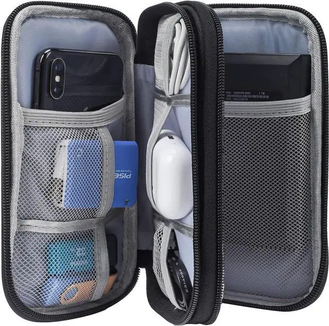 Alt view image 4 of 7 - Electronics Accessories Organizer Pouch Bag, Travel Universal Organizer for Cable, Charger, Phone, SD Card, Business Travel Gadget Bag