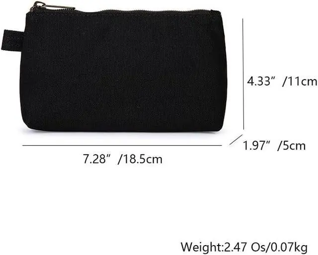 Alt view image 8 of 10 - Small Makeup Bag for Purse, Leather Cosmetic (Black)