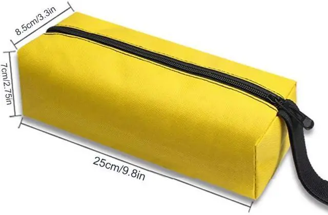 Alt view image 4 of 4 - Waterproof zipper tool bags heavy duty canvas pouches for small tools screws nails Multipurpose organizer storage bag