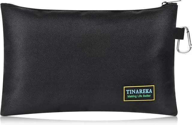 Main image of Small Tool Pouch Bag with Zipper - Canvas Tool Organizer for Men | Heavy-Duty Zippered Pouch for Electricians,Waterproof Storage Case, DIY & Home Repair Tools Black (7.9 x 11.8 Inch)