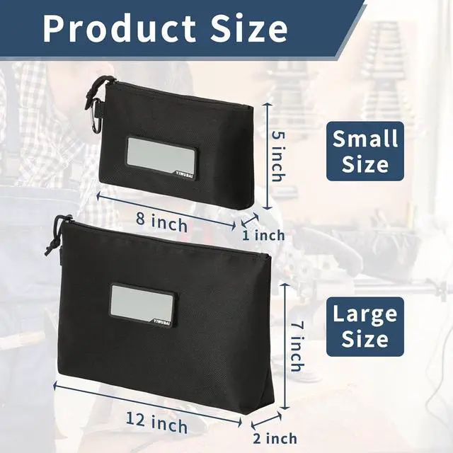 Alt view image 2 of 7 - 4-Pack Tool Pouch Zipper Bag,Multipurpose Storage pouch,Small Tool Bag,Tactical Tool Pouch,Waterproof Utility Pouch for Tool Organizers and Storage