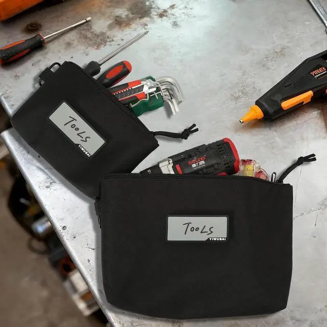 Alt view image 7 of 7 - 4-Pack Tool Pouch Zipper Bag,Multipurpose Storage pouch,Small Tool Bag,Tactical Tool Pouch,Waterproof Utility Pouch for Tool Organizers and Storage