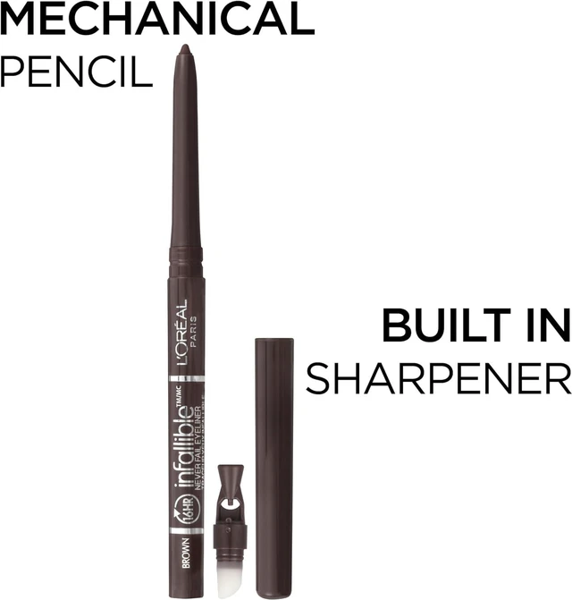 Main image of Makeup Infallible Never Fail Original Mechanical Pencil Eyeliner with Built in Sharpener, Black, 0.008 oz., 1 Count