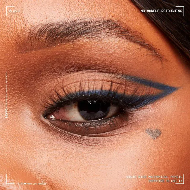Alt view image 3 of 7 - Mechanical Eye Pencil, Vivid Rich Mechanical, Creamy Retractable Eyeliner - Sapphire Bling, Deep Blue Eyeliner