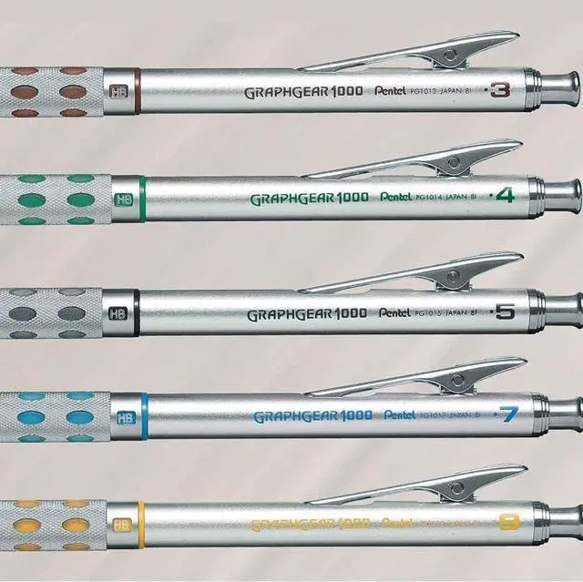 Alt view image 3 of 7 - Graph Gear 1000 Mechanical Drafting Pencil 0.9mm Yellow (PG1019)