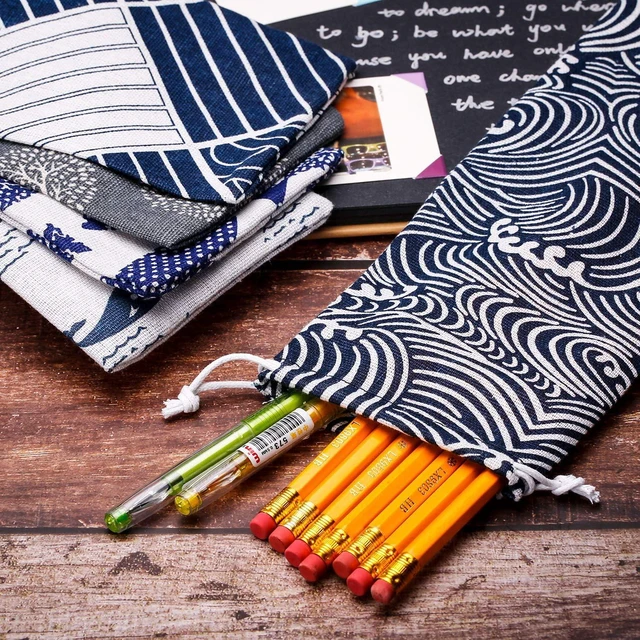 Alt view image 6 of 7 - 5 Pack Straw Carrying Case Pouch Kit 11.7 x 3.9 Inch Reusable Cutlery Pouch Portable Canvas Utensil Travel Case Bag for Straws Knife Fork Spoon Chopsticks Stainless Steel Glass Silicone