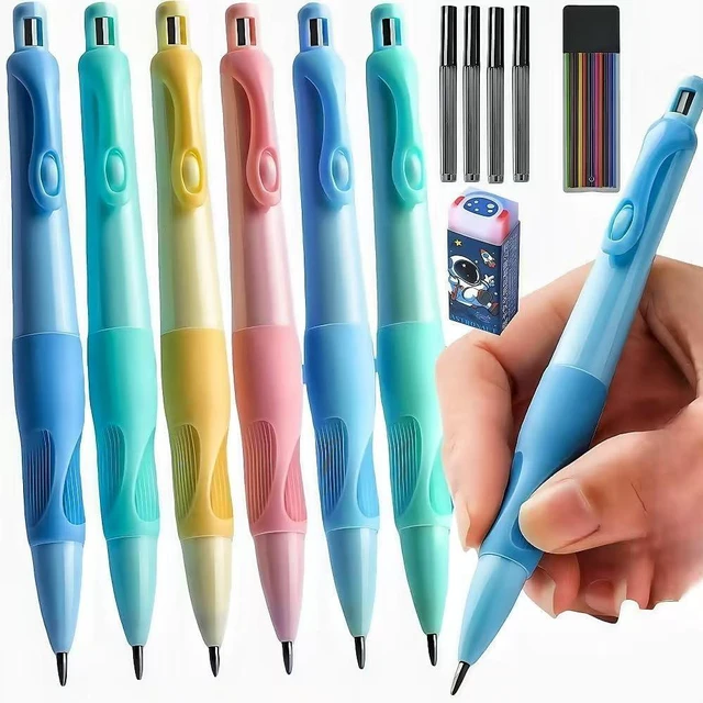 Main image of 2.0mm Mechanical Pencil for Kids: Fat Grip Handwriting Pencil with 14 Leads