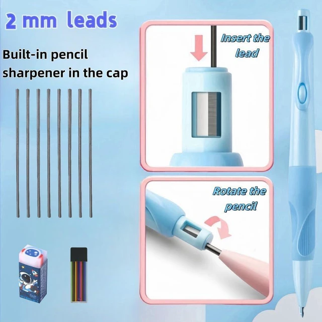 Alt view image 6 of 6 - 2.0mm Mechanical Pencil for Kids: Fat Grip Handwriting Pencil with 14 Leads