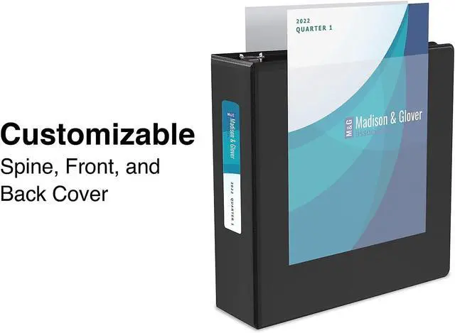 Alt view image 2 of 6 - Staples Standard 2-Inch D-Ring View Binder, Holds Up to 480 Sheets, Black, Durable 3-Ring Binder for Office, School & Home