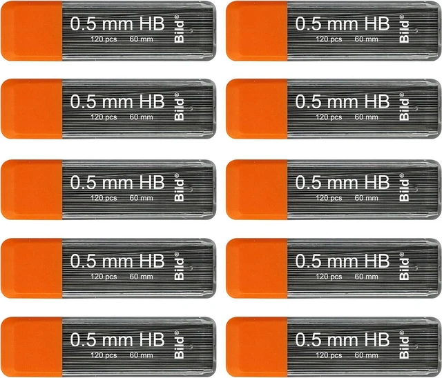 Main image of 1200 Premium 0.5 Lead Refills for Mechanical Pencils (HB Mega, 0.5 mm)
