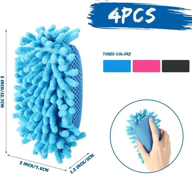 Alt view image 2 of 7 - 4 Pieces Dry Erase Erasers Magnetic Whiteboard Eraser Washable Microfiber Shag for Home and Office Use