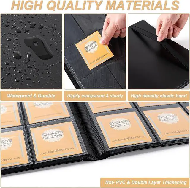 Alt view image 3 of 7 - Card Binder 9 Pocket Storage 360 Card Binder,Trading Card Binder (Black)