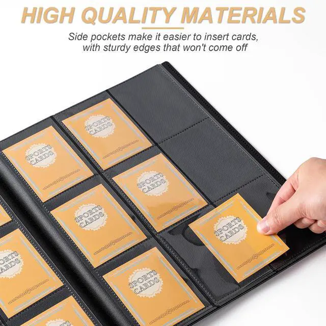 Alt view image 4 of 7 - Card Binder 9 Pocket Storage 360 Card Binder,Trading Card Binder (Black)