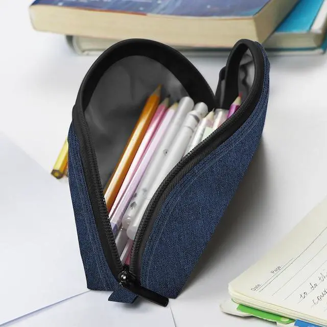 Alt view image 4 of 7 - Pencil Pouch - Practical Pencil Case, Aesthetic Simple Pencil Bag, Small Pen Holder, Back to School Supplies for Girls Boys, Blue