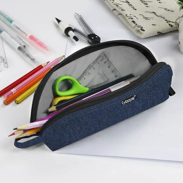 Alt view image 5 of 7 - Pencil Pouch - Practical Pencil Case, Aesthetic Simple Pencil Bag, Small Pen Holder, Back to School Supplies for Girls Boys, Blue