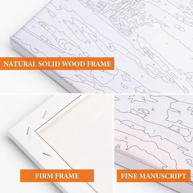 Alt view image 5 of 7 - Easy Plant Framed Paint by Numbers Kit for Adults Beginner 8x12 Inch | For Adults & Kids Ages 8-12, DIY Acrylic Painting, Simple Paint by Numbers with frame, Stress Relief Home Wall Decor Gifts