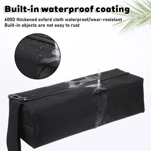 Alt view image 7 of 7 - 4PCS Canvas Tool Pouch with Zipper 11.8",9.84" Heavy Duty Tool Pouch Bag | Tool Pouch Zipper Bag Multipurpose Storage Bag with Carabiner for Tools, Screwdriver, Small Wrench, Screw Organizers-2S+2L