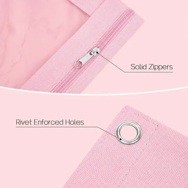 Alt view image 4 of 7 - Pencil Pouch for 3 Ring Binder, 2 Pack Binder Pencil Pouch with Clear Window Pencil Bags with Zipper & Reinforced Grommets, Pencil Case for Binder Pink&Purple