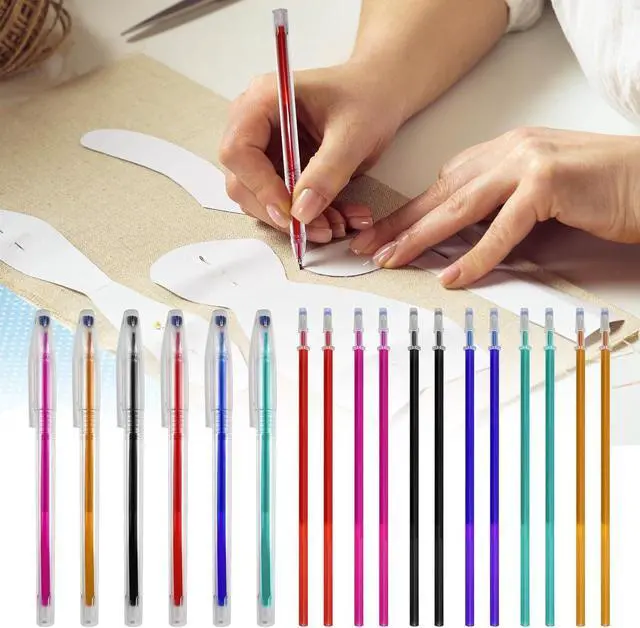 Main image of 72pcs Heat Erasable Pens for Fabric, Assorted Colors, Fabric Pens for Sewing Erasable for Quilting Sewing DIY Dressmaking Fabrics Tailors Chalk