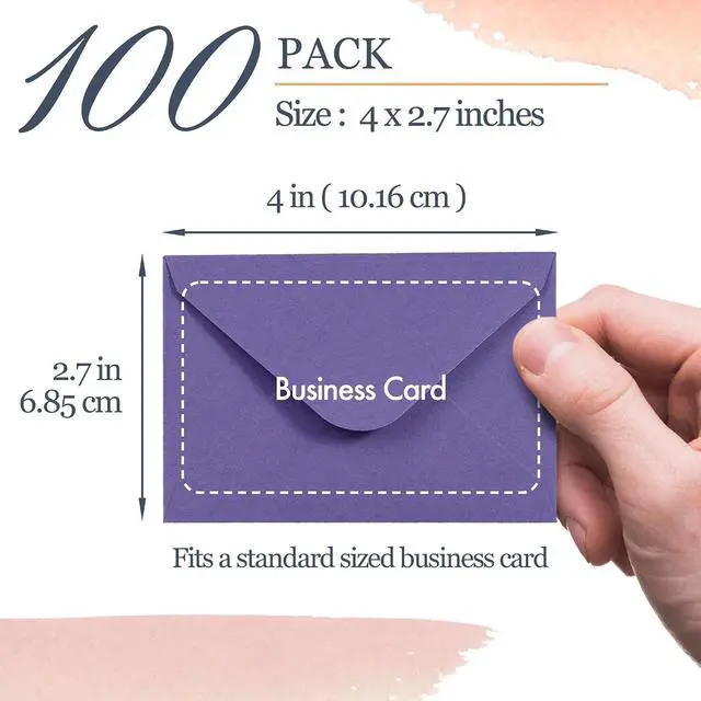 Alt view image 4 of 7 - Gift Card Envelopes - 160-Count Mini Envelopes, Paper Business Card Envelopes, Bulk Tiny Envelope Pockets, 16 Colors, 4 x 2.7 Inches