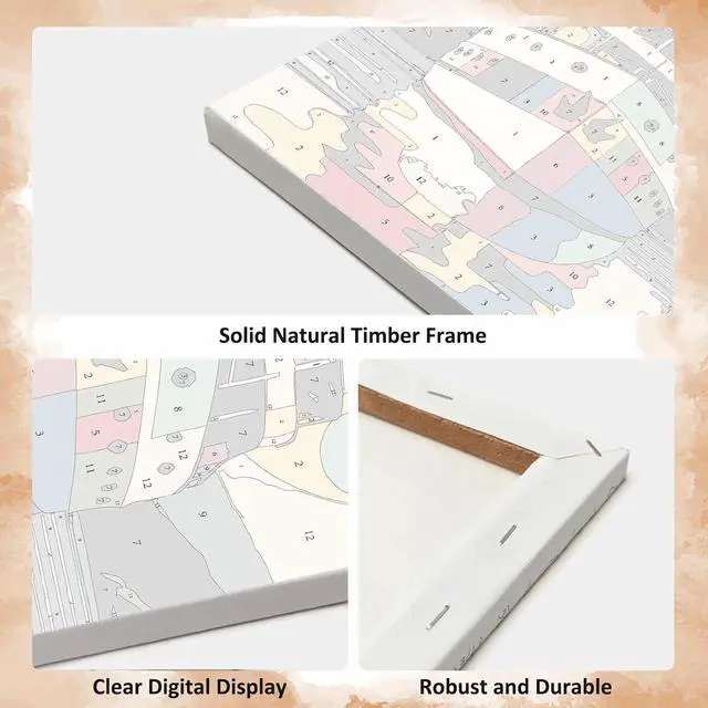 Alt view image 4 of 7 - Framed Paint by Numbers Kit for Adults, Boat DIY Paint by Number Kits on Canvas, Easy Boat Painting by Numbers for Home Wall Decor Gift 8x12 Inch