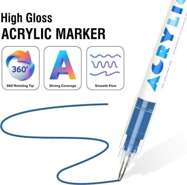 Alt view image 3 of 7 - Brown Acrylic Gel Pens 12 Color, Colored Pens for Journaling, Coloring Books, Calligraphy, Note Taking & DIY Crafts, RollerBall Pen Tip
