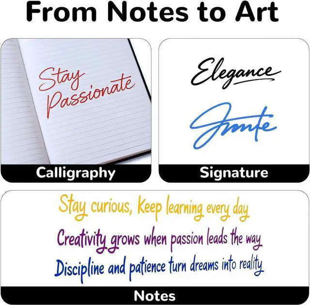 Alt view image 6 of 7 - Brown Acrylic Gel Pens 12 Color, Colored Pens for Journaling, Coloring Books, Calligraphy, Note Taking & DIY Crafts, RollerBall Pen Tip