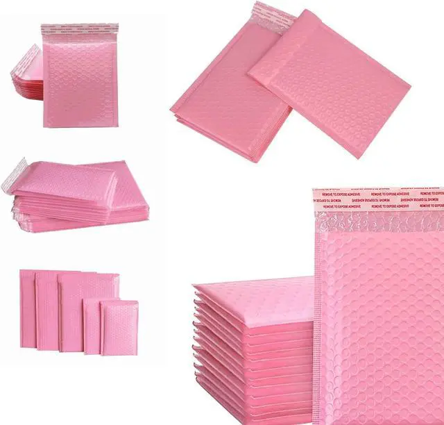 Alt view image 7 of 7 - 25 Pack 4x6 Inches Small Pink Poly Bubble Lined Mailers Padded Shipping Envelopes Self Seal Mailer Waterproof, Shockproof and Dustproof (Pink 4x6 Inches-25pcs)