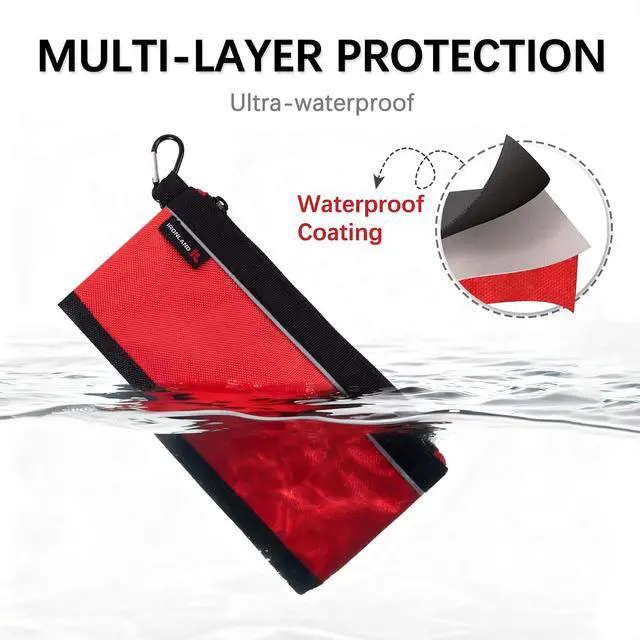 Alt view image 3 of 7 - Small Tool Pouches with Zipper Premium Small Tool Bags Waterproof 1680D Pouch Bags for Men Multipurpose Storage Organizer Premium Heavy duty 4 Pack pencil bag