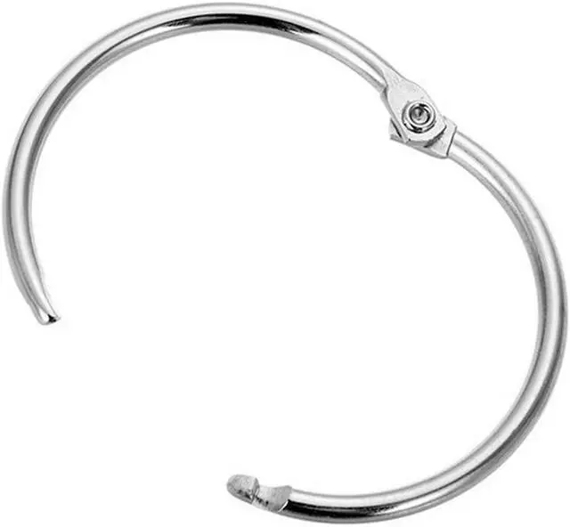 Alt view image 3 of 7 - KINGFOREST 2 Inch (20 Pack) Loose Leaf Binder Book Rings, Heavy Duty Nickel Plated Steel Rings, Rust-Resistant Metal Key Rings for Index Cards, DIY Crafts, Recipe Organizers, Notebooks & Documents
