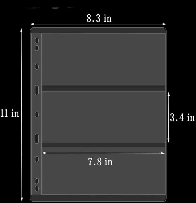 Alt view image 5 of 5 - Ettonsun 10 Sheets Paper Money Collection Pages,Currency Sleeves,Currency Holder Collection Supplies Album Pages for Travel Bill Banknote Stamp Paper Souvenirs Storage